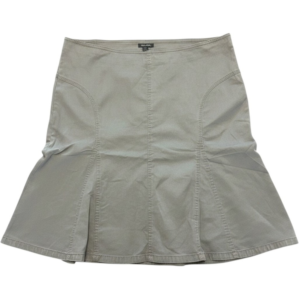 Wild Fable Womens Large Pewter Green Paneled Midi Skirt Side Zip NWT